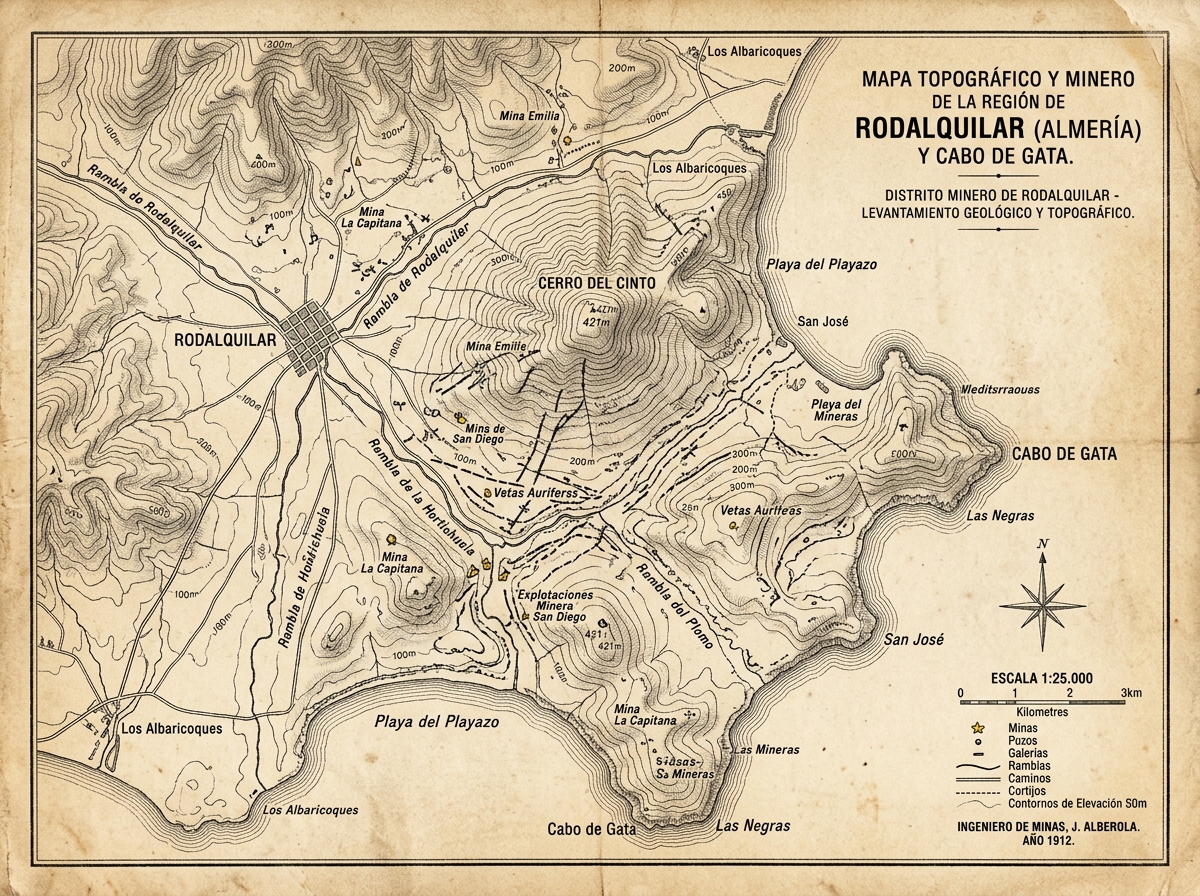 Mapa Topográfico de Almería